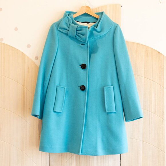 Kate Spade | Blue Bow Coat - Picture 1 of 6
